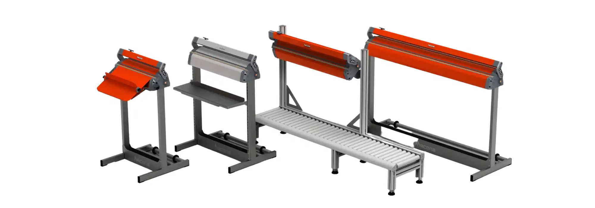 Assorted industrial conveyor systems.